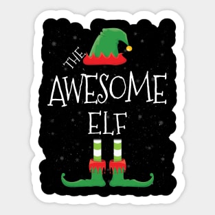 AWESOME Elf Family Matching Christmas Group Funny Gift Sticker